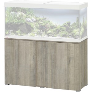 Eheim Aquarium-Unterschrank VivalineLED 240, Eiche Grau, mit Aquarium. FSC®-zertifiziert.