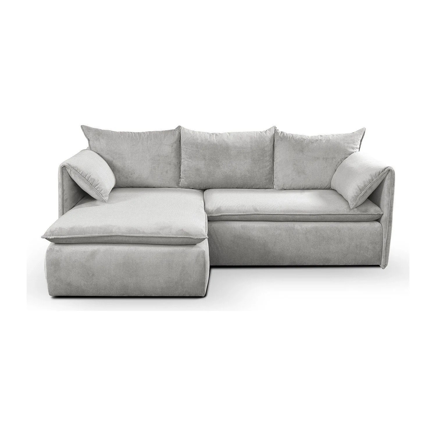 Vente-unique Schlafsofa Teodora Hellgrau 230 cm