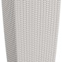 Lechuza Cubico Cottage Pflanzsäule, 56cm hoch, lichtgrau, mit Bewässerungssystem.