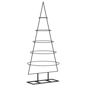 Schwarzer Metall-Weihnachtsbaum (125 cm) für DIY-Dekorationen, 5 Ebenen.