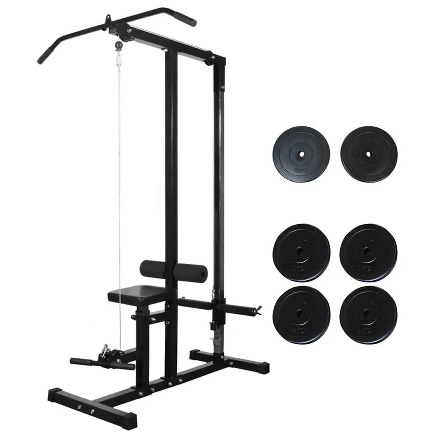 vidaXL Fitnessstation mit Gewichtsscheiben 40 kg 275356