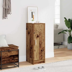 vidaXL Schuhschrank Artisan-Eiche, Holzwerkstoff, mit Tür und 6 Fächern. Schuhkommode für Flur und Diele.