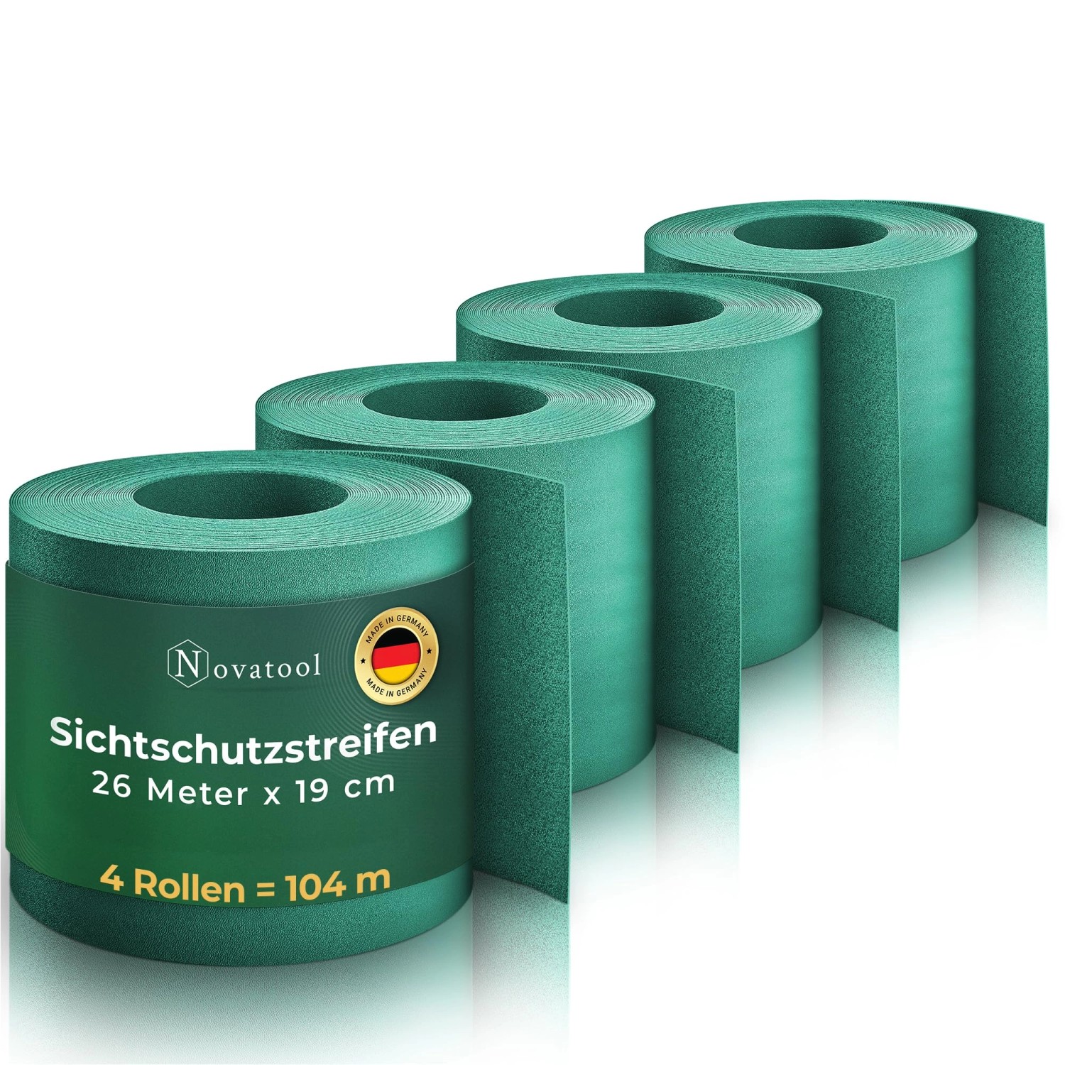 Novatool  PP 130m RollenSichtschutzstreifen für Doppelstabmattenzaun Grün f günstig online kaufen