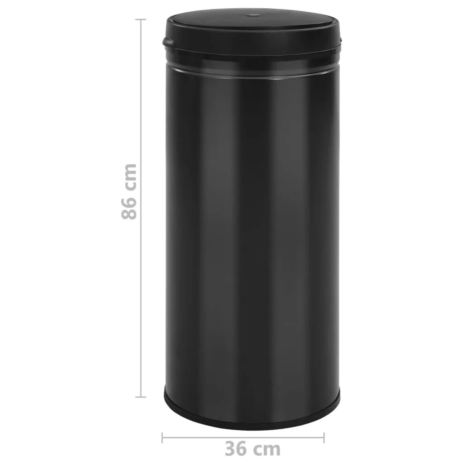 vidaXL Mülleimer mit Sensor 80 L Kohlenstoffstahl Schwarz kaufen bei OBI