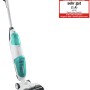Leifheit Akku-Saugwischer Regulus Aqua PowerVac in Weiß und Türkis. Reinigungsgerät mit Akku.