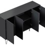 Posseik Sideboard Industrial P, 155 cm, Grafit, mit 4 Türen und Schubladen.