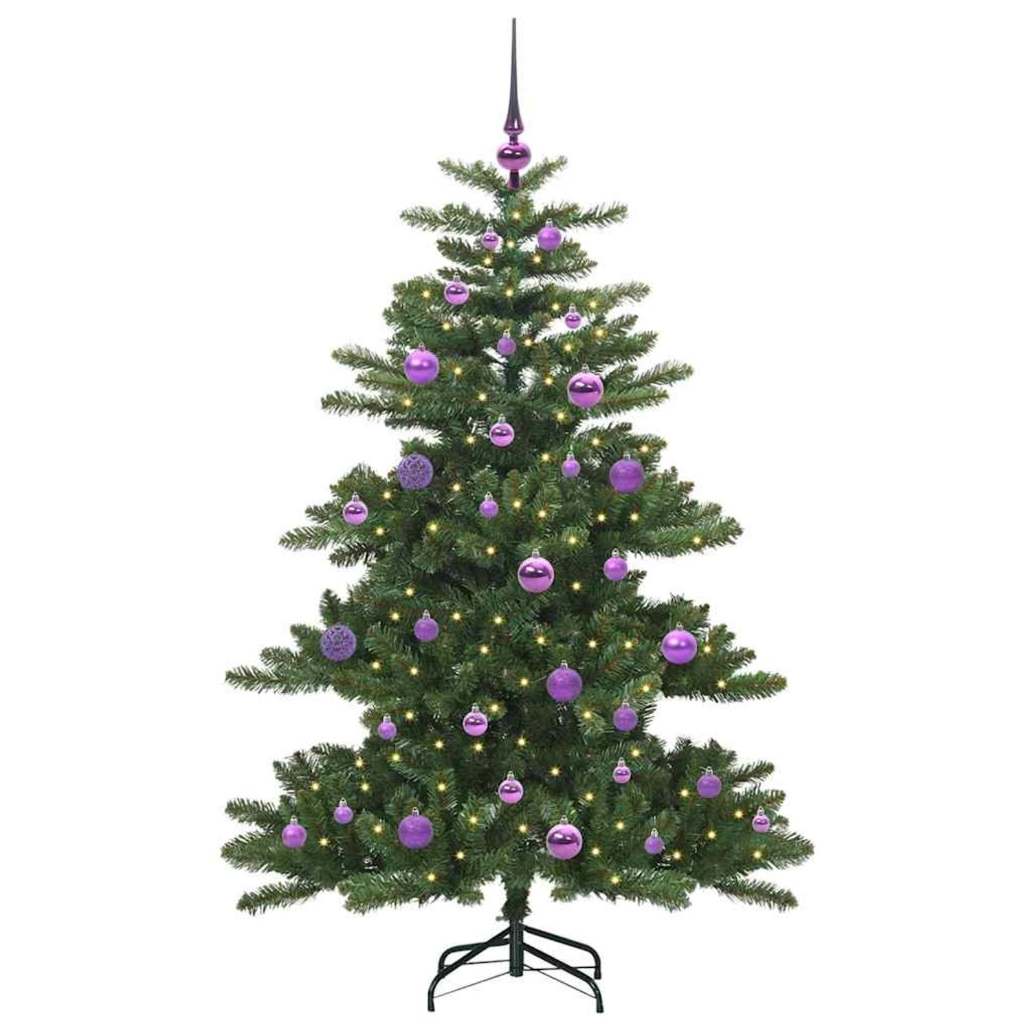 vidaXL Künstlicher Klappbarer Weihnachtsbaum mit 150 LEDs 150 cm PVC 3397659