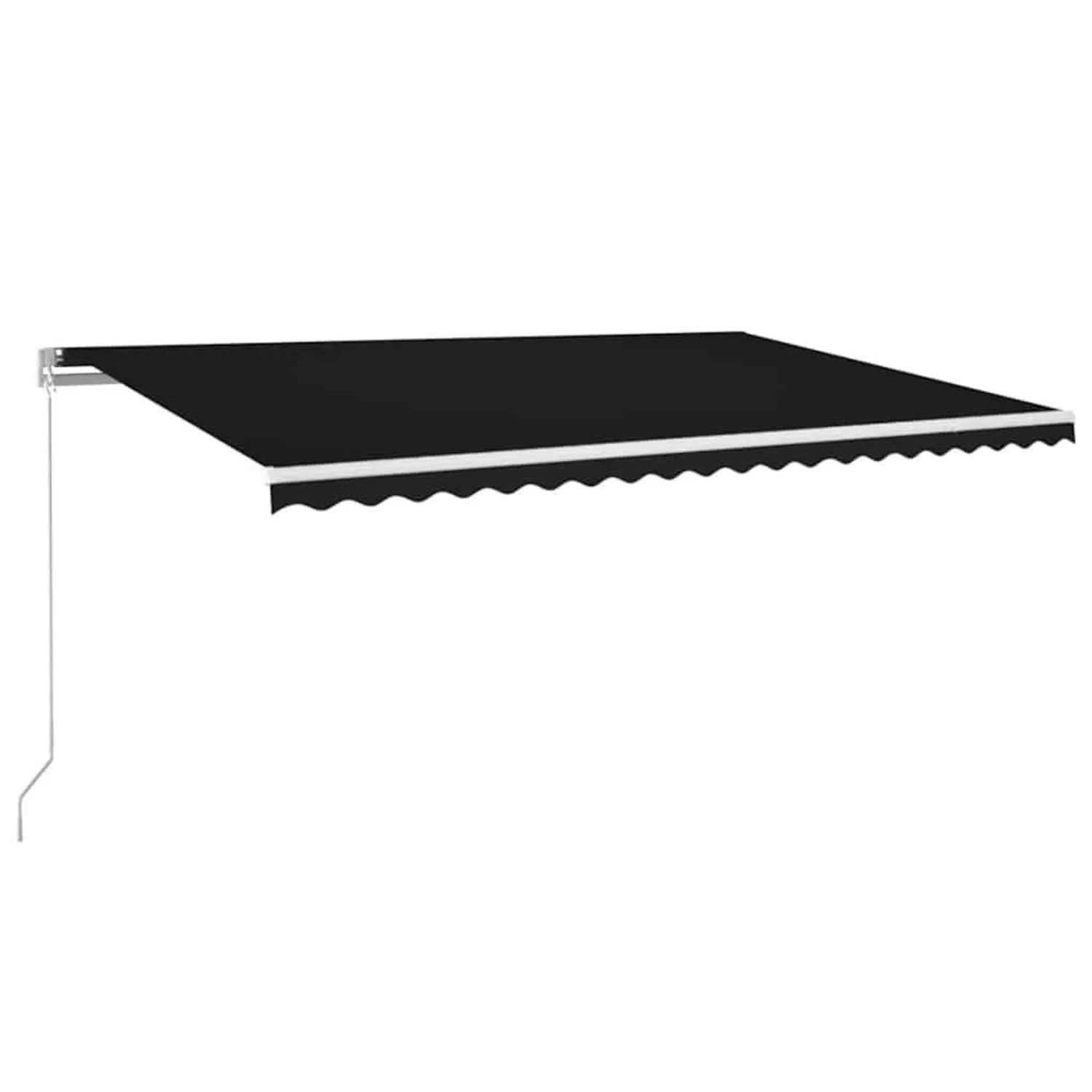 vidaXL Markise Manuell Einziehbar mit LED 500x300 cm Anthrazit 3068944