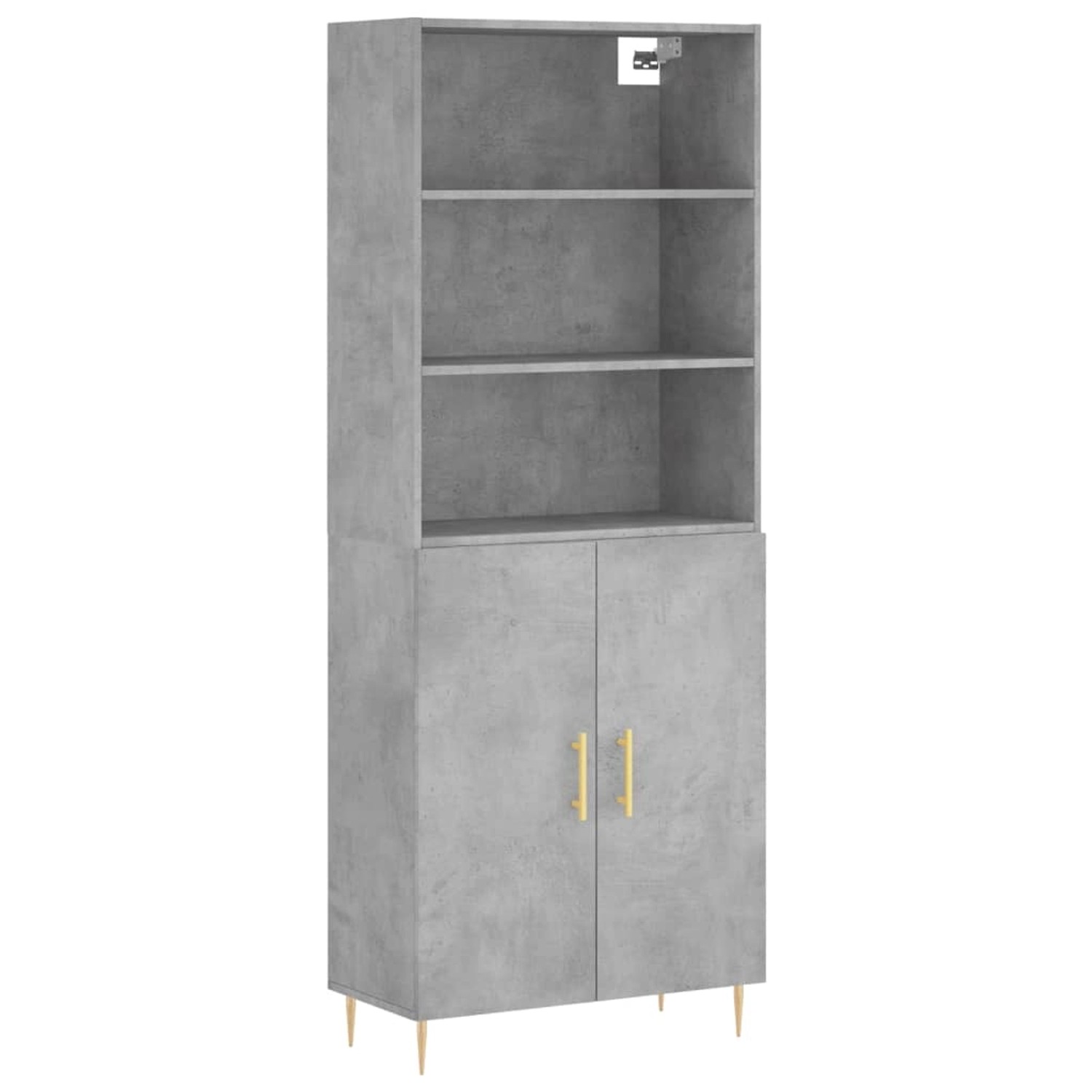 vidaXL Highboard Betongrau 69,5x34x180 cm Holzwerkstoff 3189241 günstig online kaufen