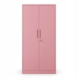 Jan Nowak Metallschrank Aktenschrank 90x185x40 cm mit Zylinderschloss und 4 Fachböden Rosa