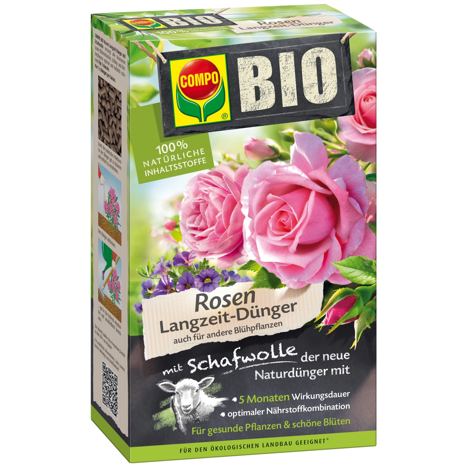 Compo Bio Rosen Langzeit-Dünger mit Schafwolle 2 kg günstig online kaufen