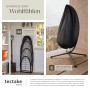 Tectake Hängesessel Ariane Mit Extra Dickem Sitz  und Kopfkissen Stabil  Bodenschonend und Faltbar  107 x 98 x 202 cm Dunkelgrau_8