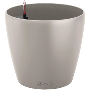 Lechuza Classico Color Pflanzgefäß, Ø 22 cm, sandbraun, mit Bewässerungssystem.