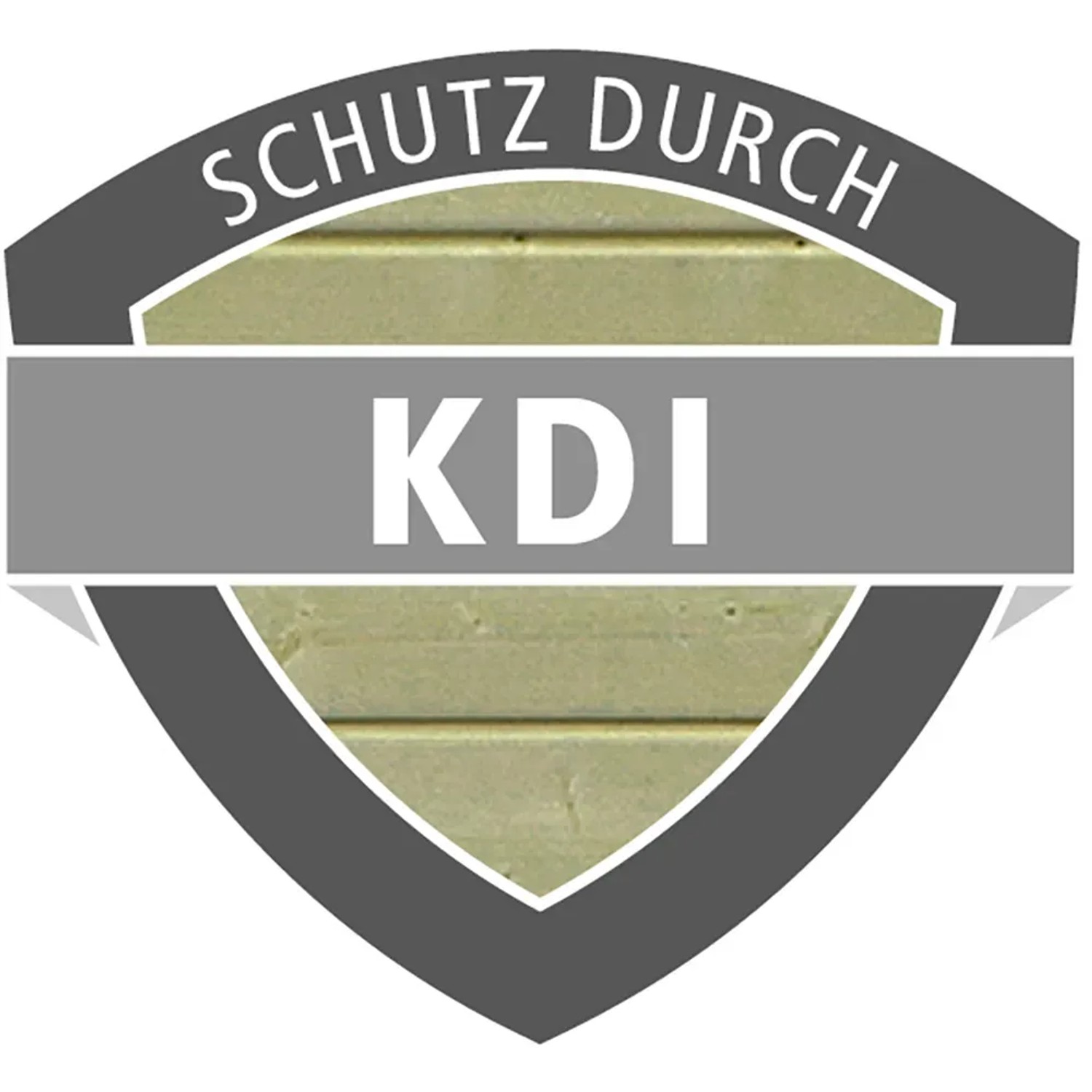 Karibu Holzpool: KDI-Logo für chromfreie Kesseldruckimprägnierung.