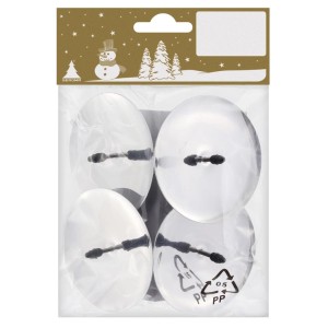 4er Set Kerzenhalter Tropfteller aus Metall in Silber, Ø 6cm, für Weihnachtsdeko.