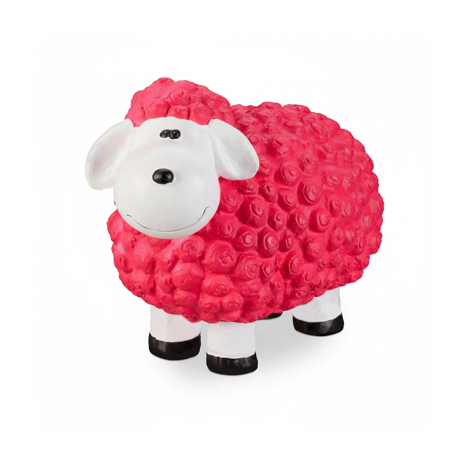 Relaxdays Gartenfigur Schaf Keramik Pink Wetterfest 33 cm x 24 cm x 44 cm 4,1 kg