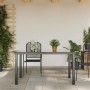 Schwarzer vidaXL Gartentisch (150x90 cm) aus Aluminium und Glas. Wetterfest und ideal für Terrasse oder Garten.