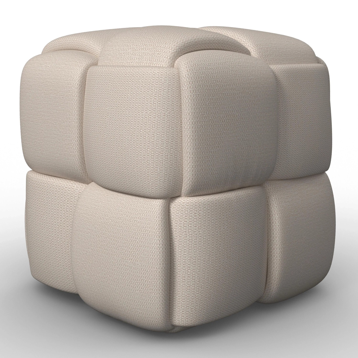 Bessagi Home Hocker Ella Bouclé Beige