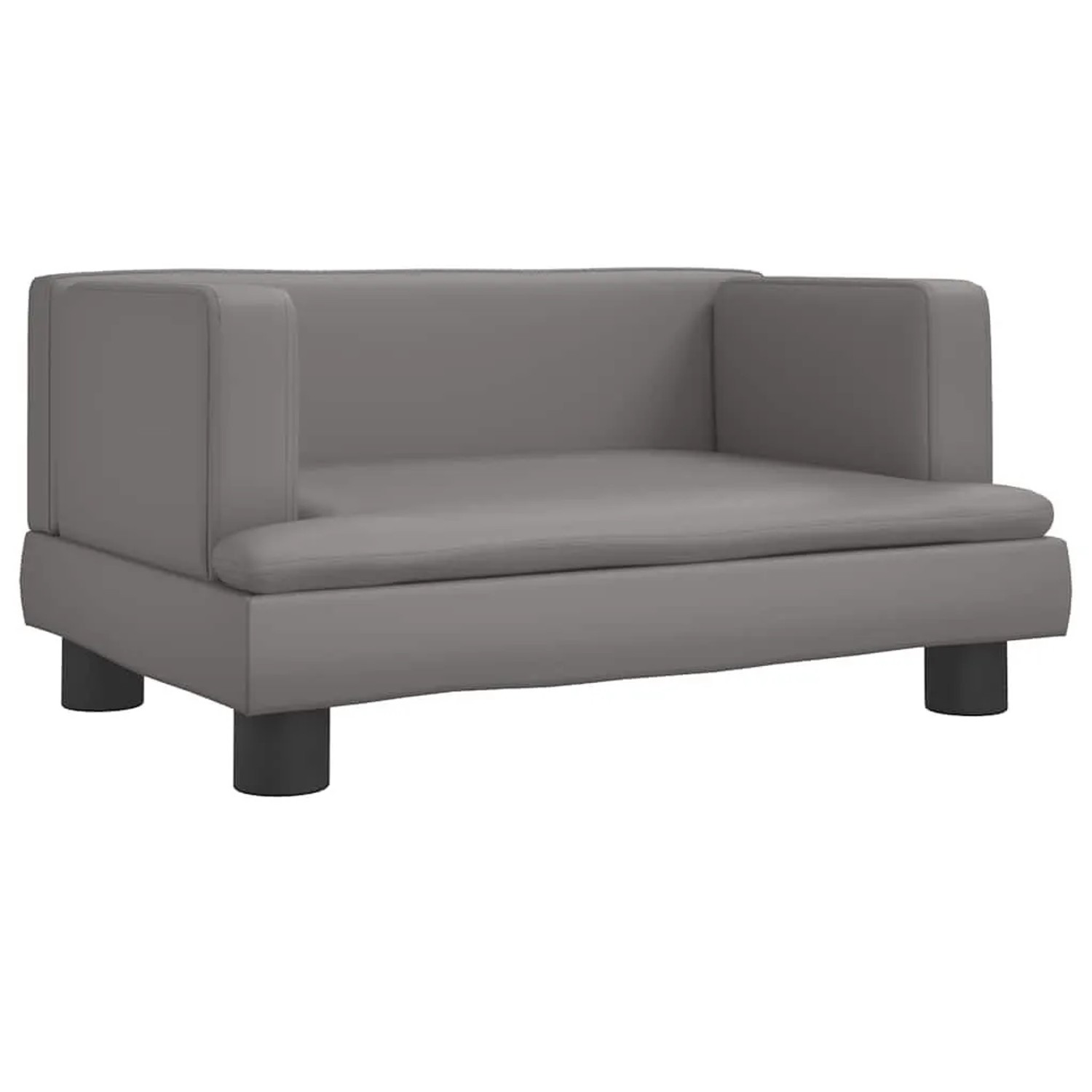 vidaXL Hundebett Grau 60x40x30 cm Kunstleder 171916