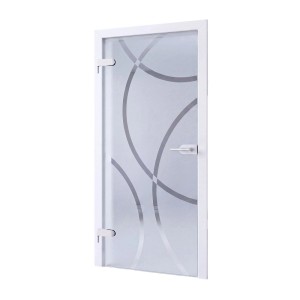 Doorlegro Glasdrehtür Arch 834 mm x 2.097 mm DIN Links