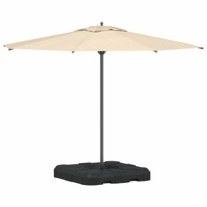 Schwarze vidaXL Basis für Freischwinger-Sonnenschirm aus Polyethylen. Stabile, modulare Sonnenschirmbasis für Garten & Terrasse.
