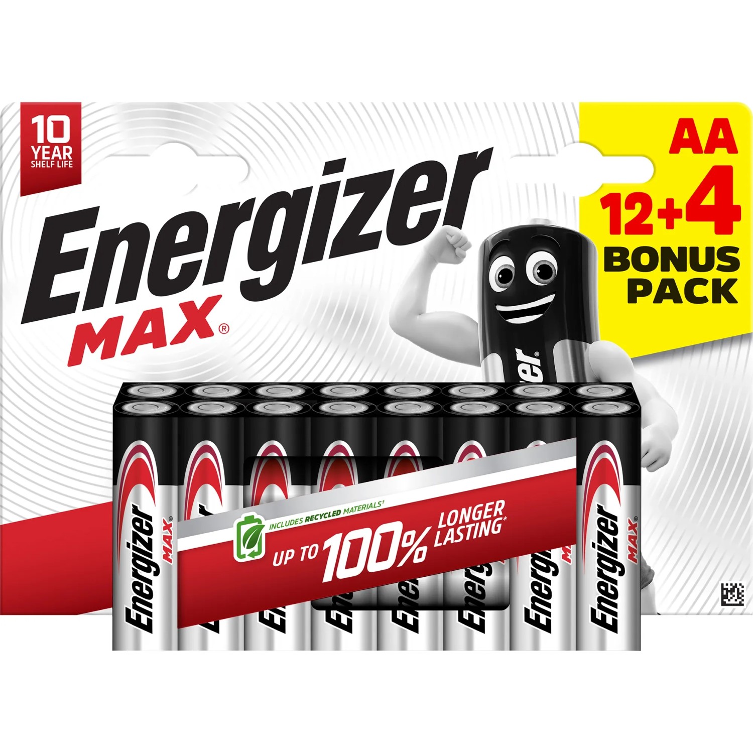 Energizer Alkaline Batterien Mignon AA 12 + 4 Stück