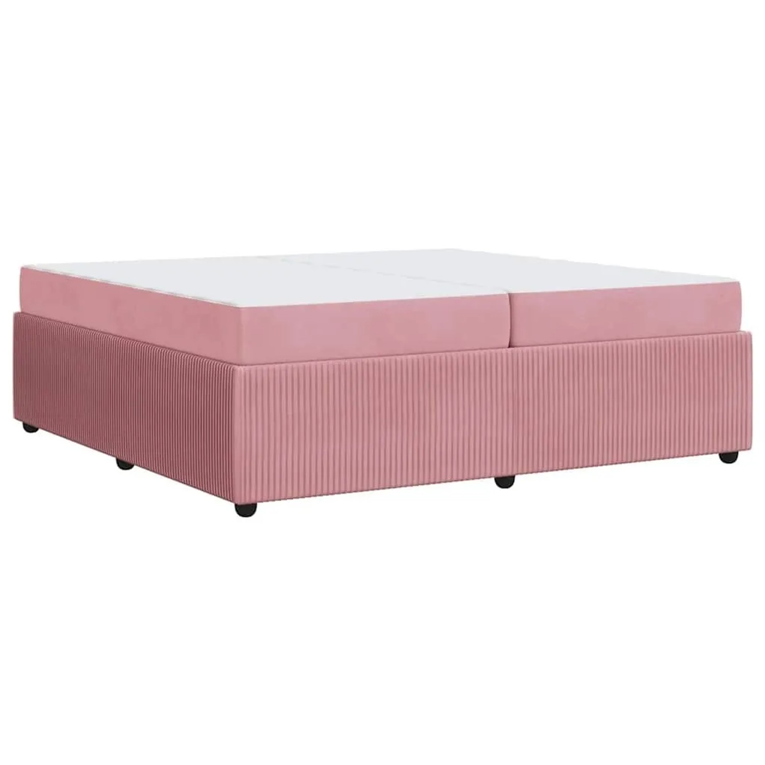 vidaXL Bettrahmen mit Matratze Rosa 200 x 200 cm Stoff 3398443