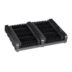 Relaxdays Schuhabstreifer Holz Schwarz Rutschfest 5,5 cm x 36 cm x 26 cm 1,1 kg