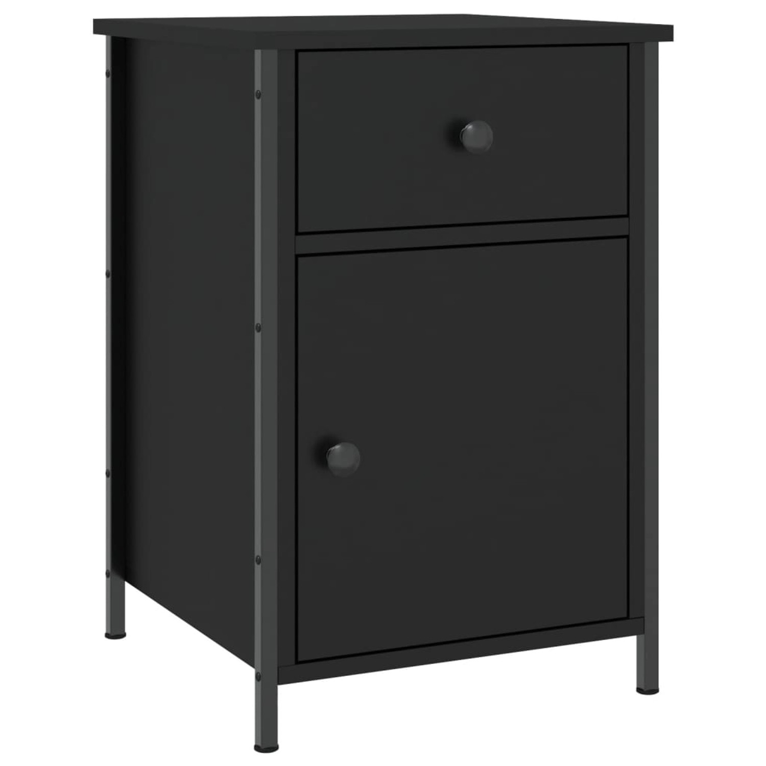 vidaXL Nachttisch Schwarz 40x42x60 cm Holzwerkstoff Modell 4 günstig online kaufen