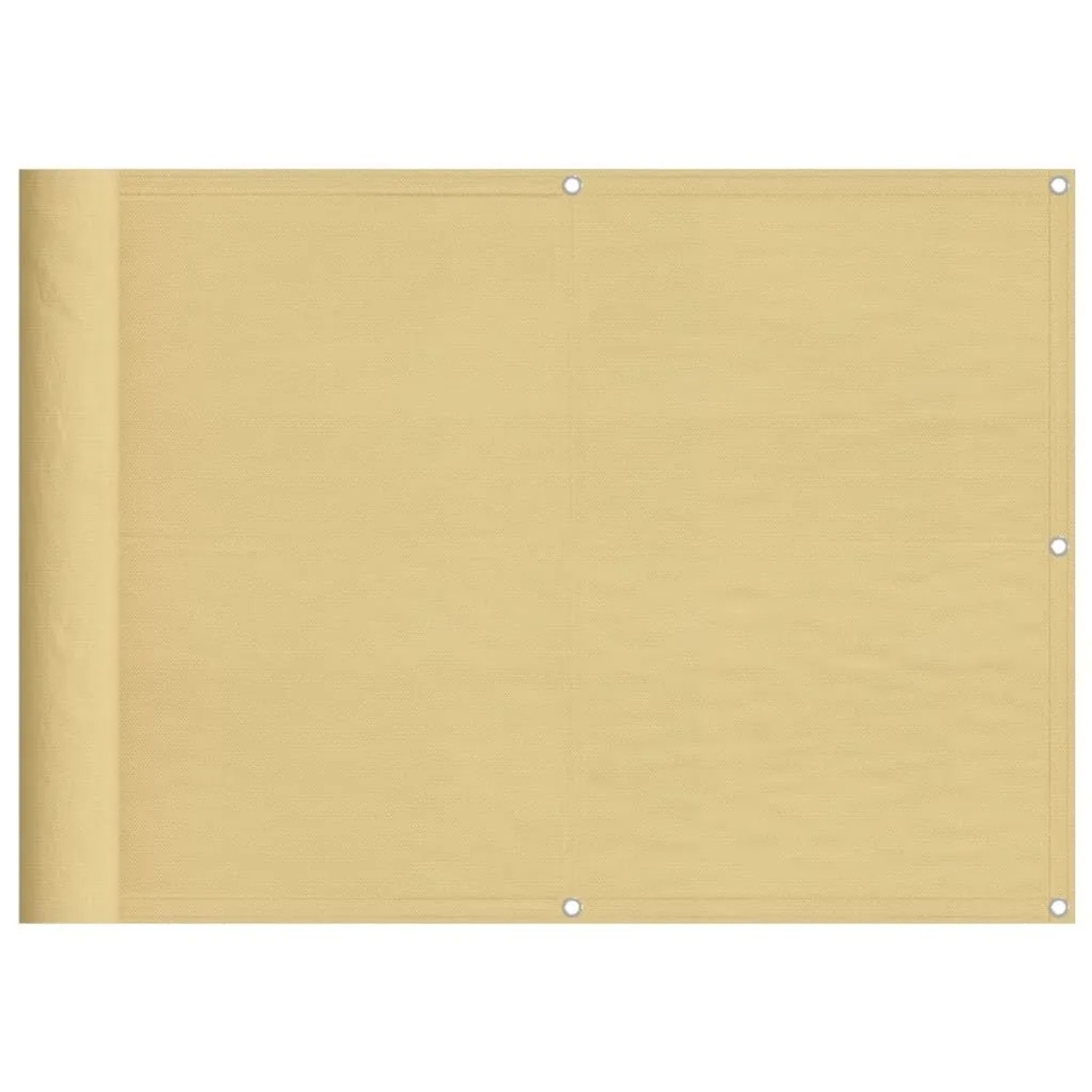 vidaXL Balkon Sichtschutz Sandfarben 75x1000 cm 100 % Polyester-Oxford 4000027