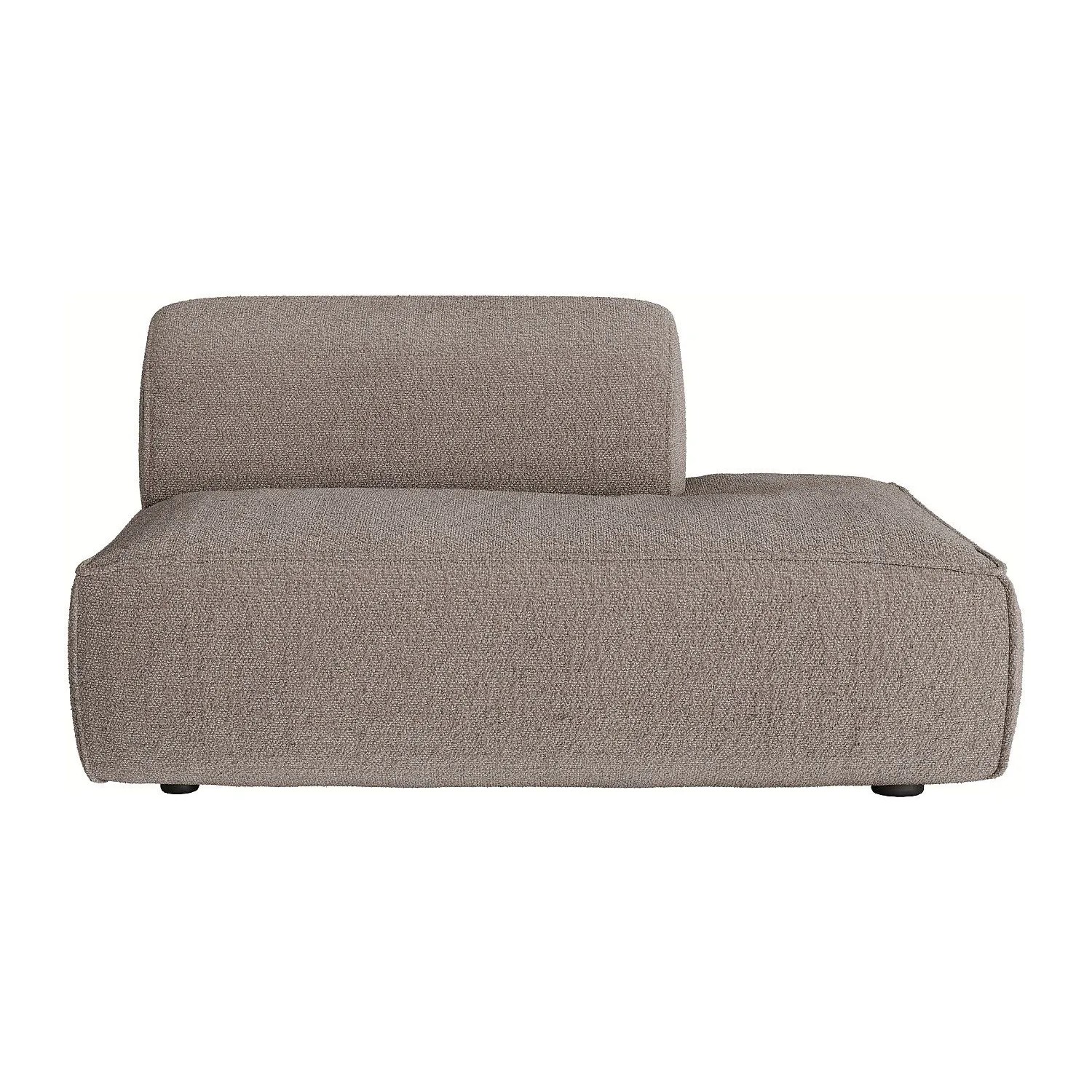 Vente-unique Recamiere Ohne Schlaffunktion Camilio Taupe 130 cm