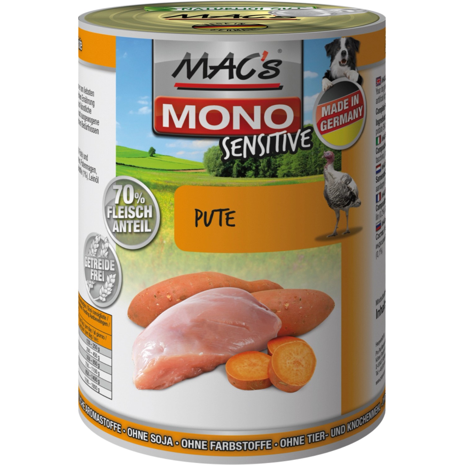 Mac's Hunde-Nassfutter Mono Sensitive Pute 400 g
