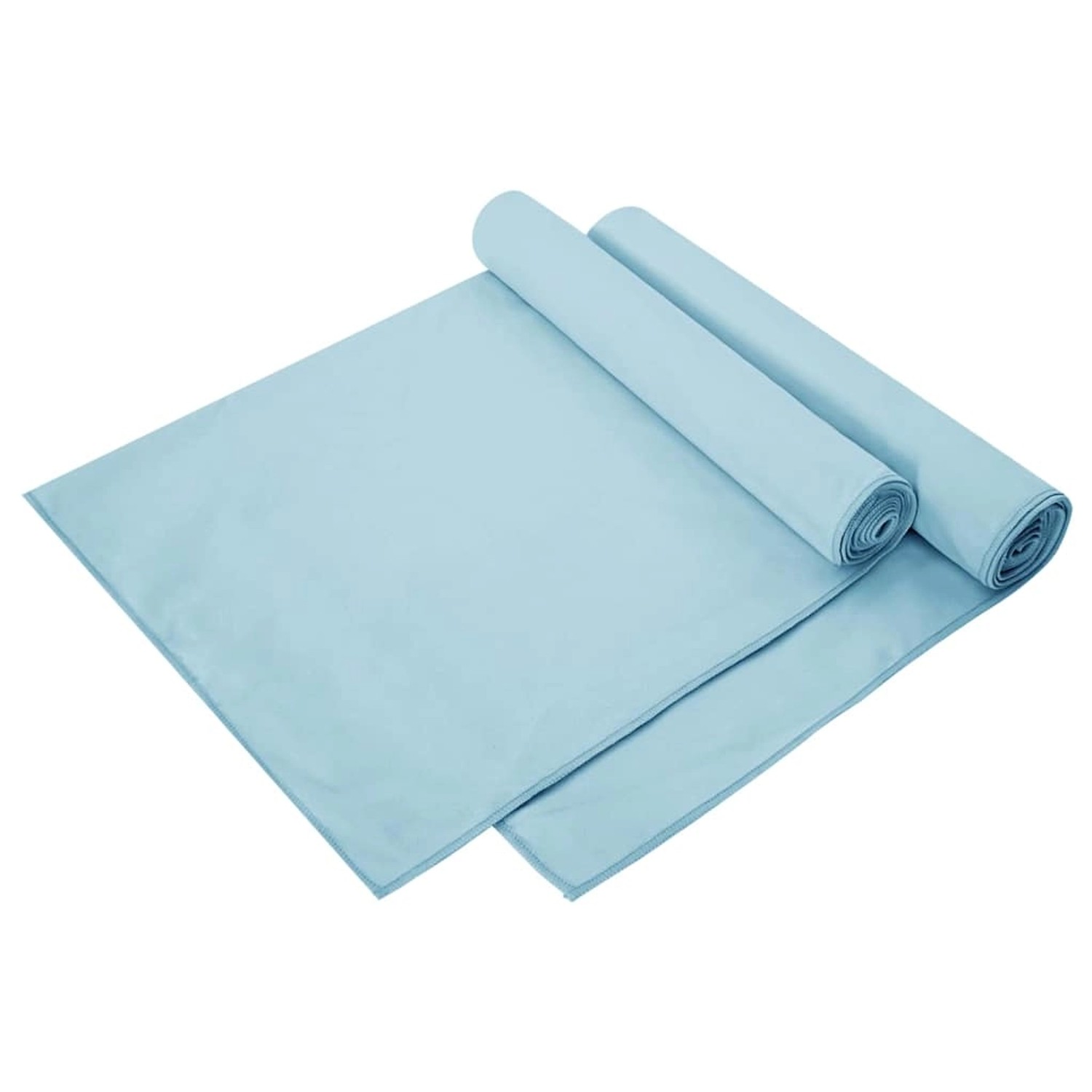 vidaXL Sporthandtücher 2 Stk Blau 140 x 70 cm Polyester und Polyamid 42011474