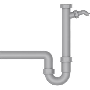 Kirchhoff Siphon Eco Save für Küchenspüle, 40mm, aus recyceltem Kunststoff mit Geräteanschluss.