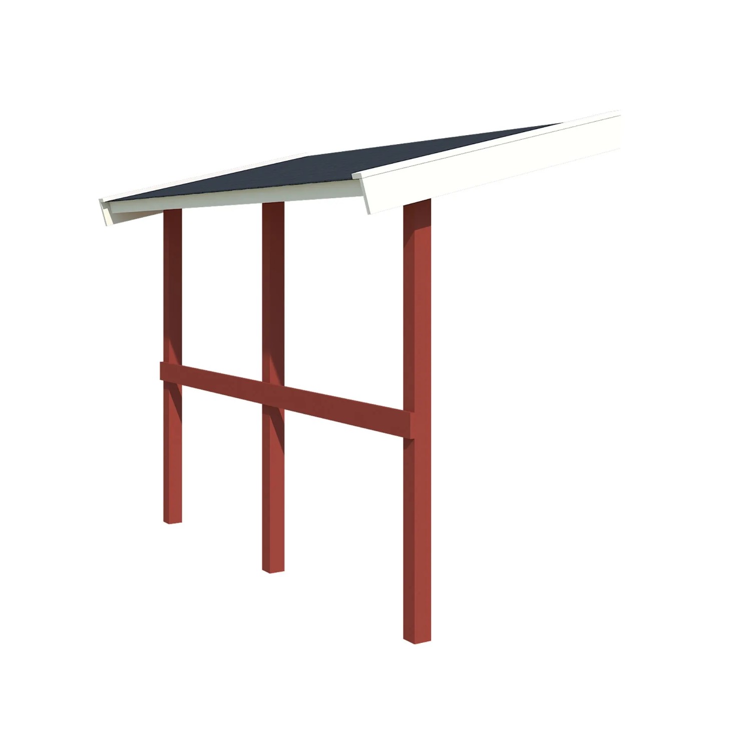 Lasita Schleppdach 90 cm x 240 cm Schwedenrot