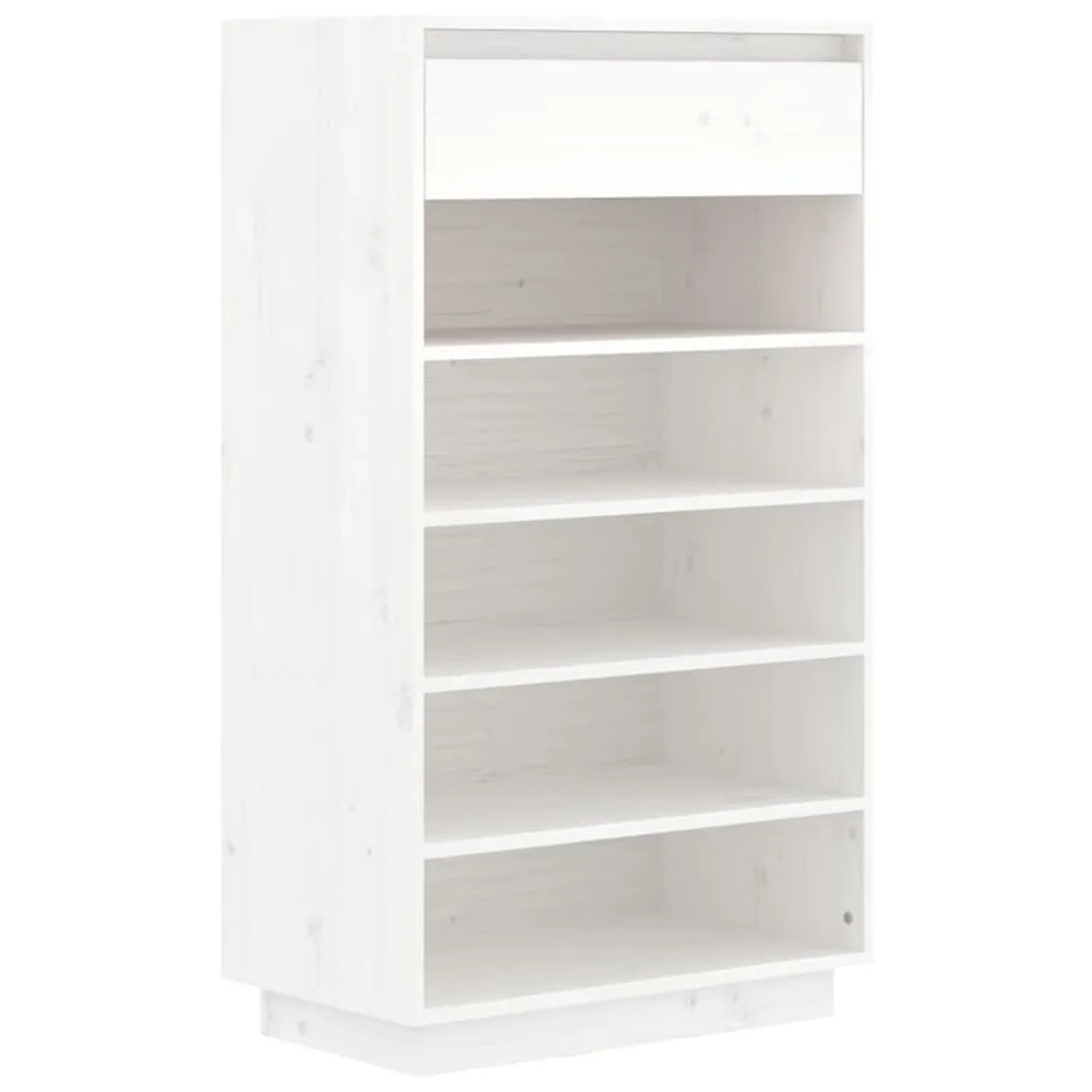 vidaXL Schuhregal Weiß 60x34x105 cm Massivholz Kiefer 813551