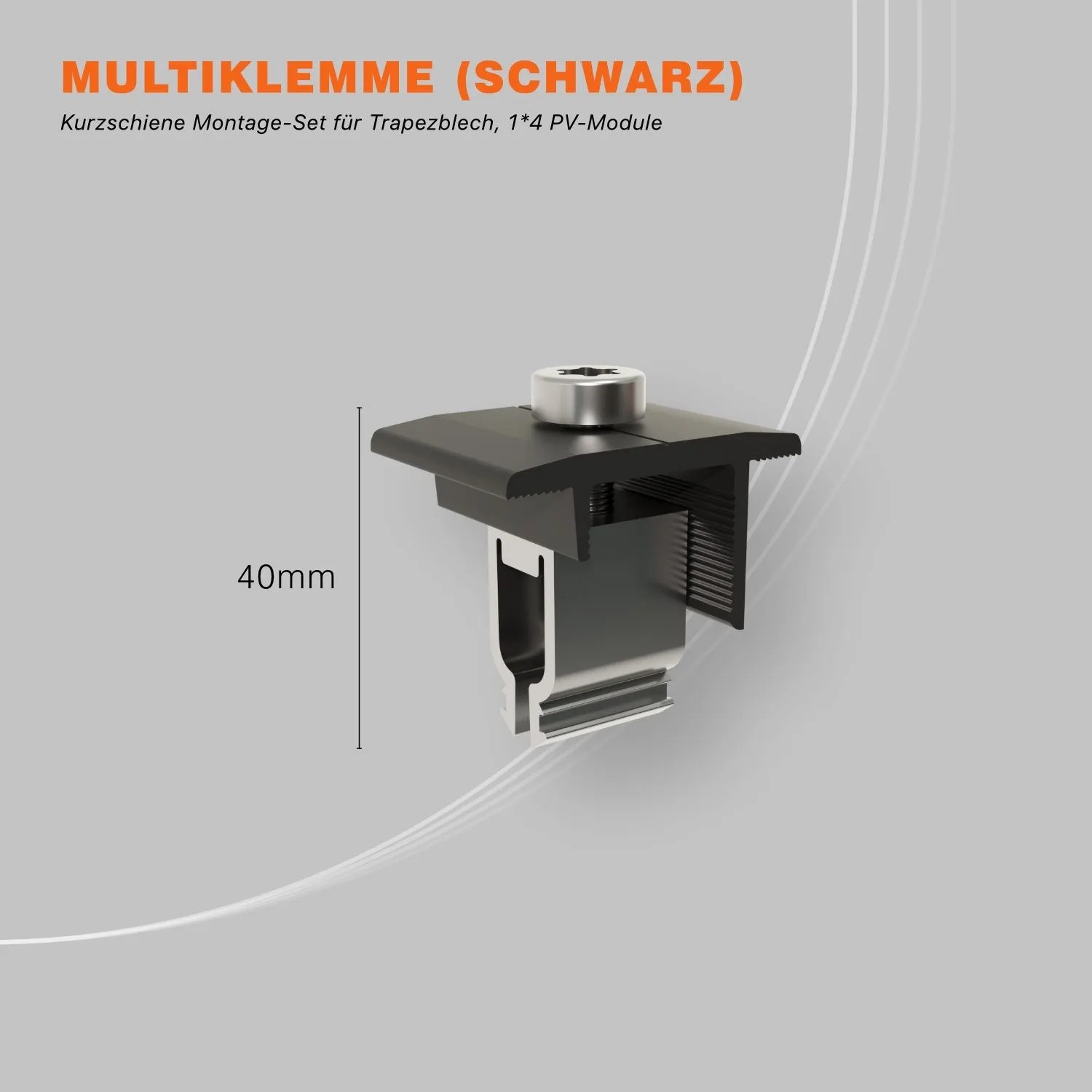 PVundSO Solarmodul-Halterung für 2 Module Befestigung Gartenhütte Trapezblech_7