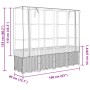 vidaXL Hochbeet mit Gewächshaus-Aufsatz, Rattan-Optik, 160x40x153 cm. Ideal für Garten, Balkon oder Terrasse.