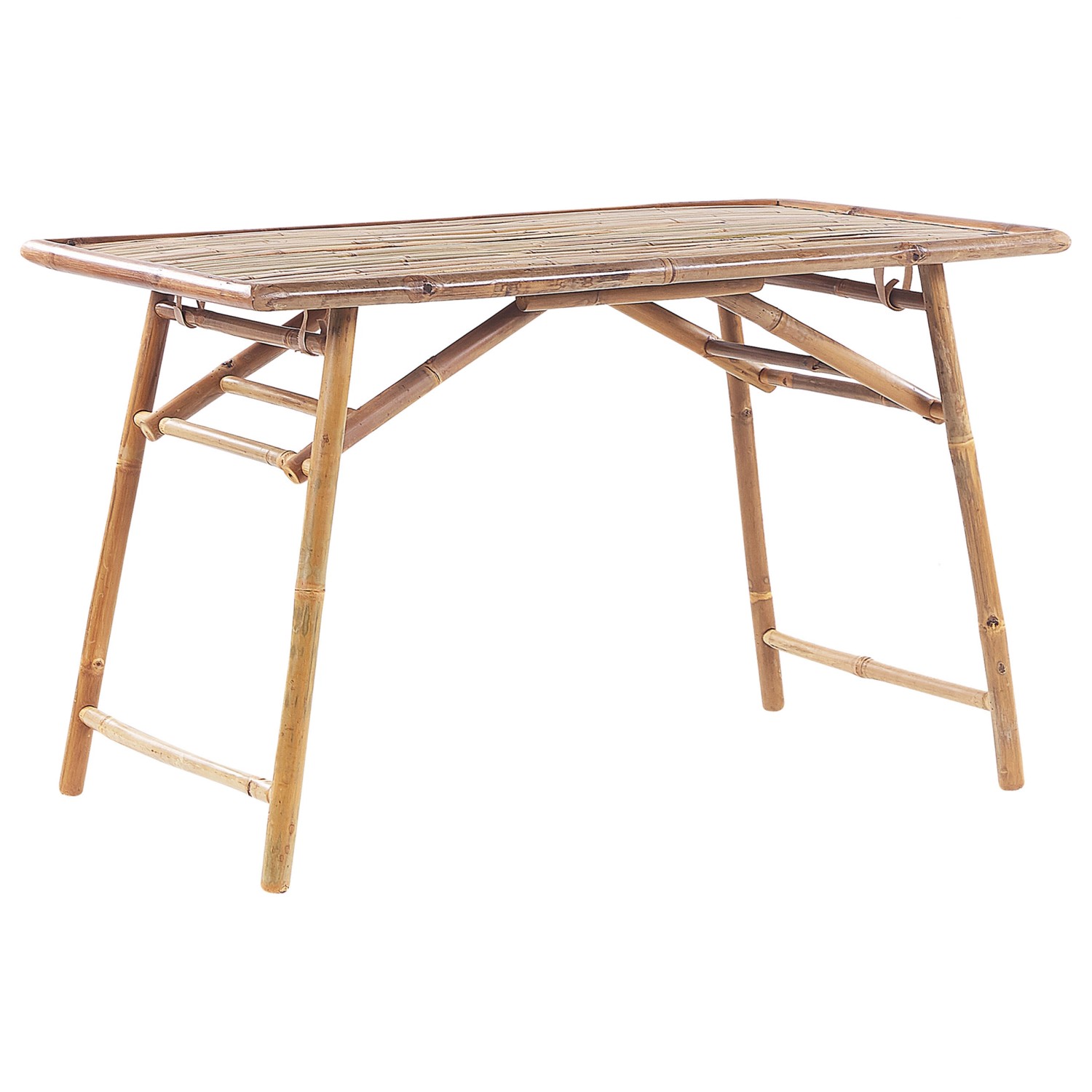 Beliani Klappbarer Tisch MOLISE Heller Holzfarbton 120x69x74 günstig online kaufen