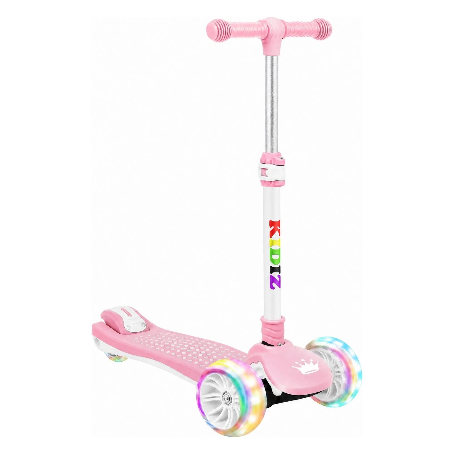 KIDIZ Dreiradscooter X-Pro2 Faltbar PU LED Räder Höhenverstellbar Rosa