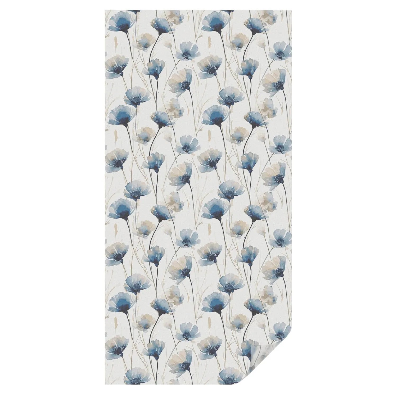 Tulup Fensterfolie Blaue Blumen Folie für Fenster Sichtschutz 50x100 cm Wei günstig online kaufen