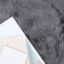 vidaXL Kunstschaffell Teppich Tafalla Anthrazit 100 x 200 cm Polyester 42021591_3