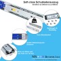 MS Beschläge Schubladenauszug SoftClose, 450mm, 30kg, verzinkter Stahl.