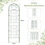 Costway Rankgitter 4er Set, Metall, grün, 180x50cm, Gartenzaun und Rankhilfe für Pflanzen.