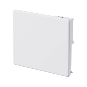Weißer, rechteckiger Sannover Sanos Elektro-Heizkörper 1000 W mit modernem, flachem Design.