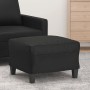 Schwarzer vidaXL Fußhocker (60x50x41 cm) aus Kunstleder, passend zu Sofas und Sesseln.