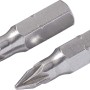 Zwei LUX Edelstahl Bits Comfort PZ1 für Schraubendreher und Akkuschrauber.