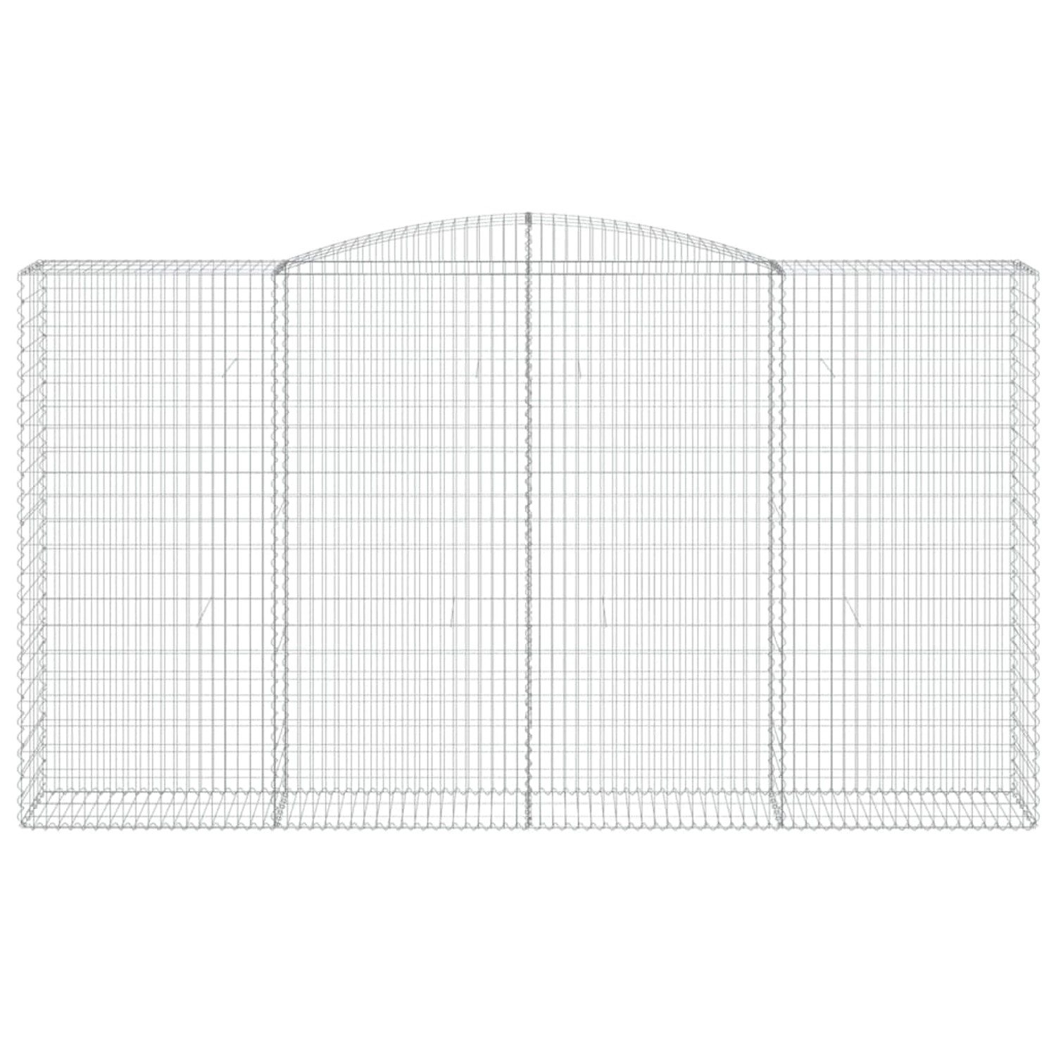 vidaXL Gabionen mit Hochbogen 6 Stk 400x50x220/240cm Eisen 1635423