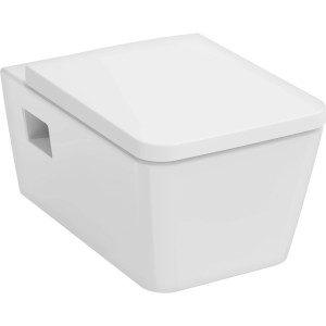 Hansgrohe Wand-WC-Set EluPura Original Q, spülrandlos mit SoftClose, Keramik, weiß.