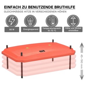 Fudajo Küken-Wärmeplatte 40X60Cm 66W Heizplatte Temperaturregler Kükenaufzucht